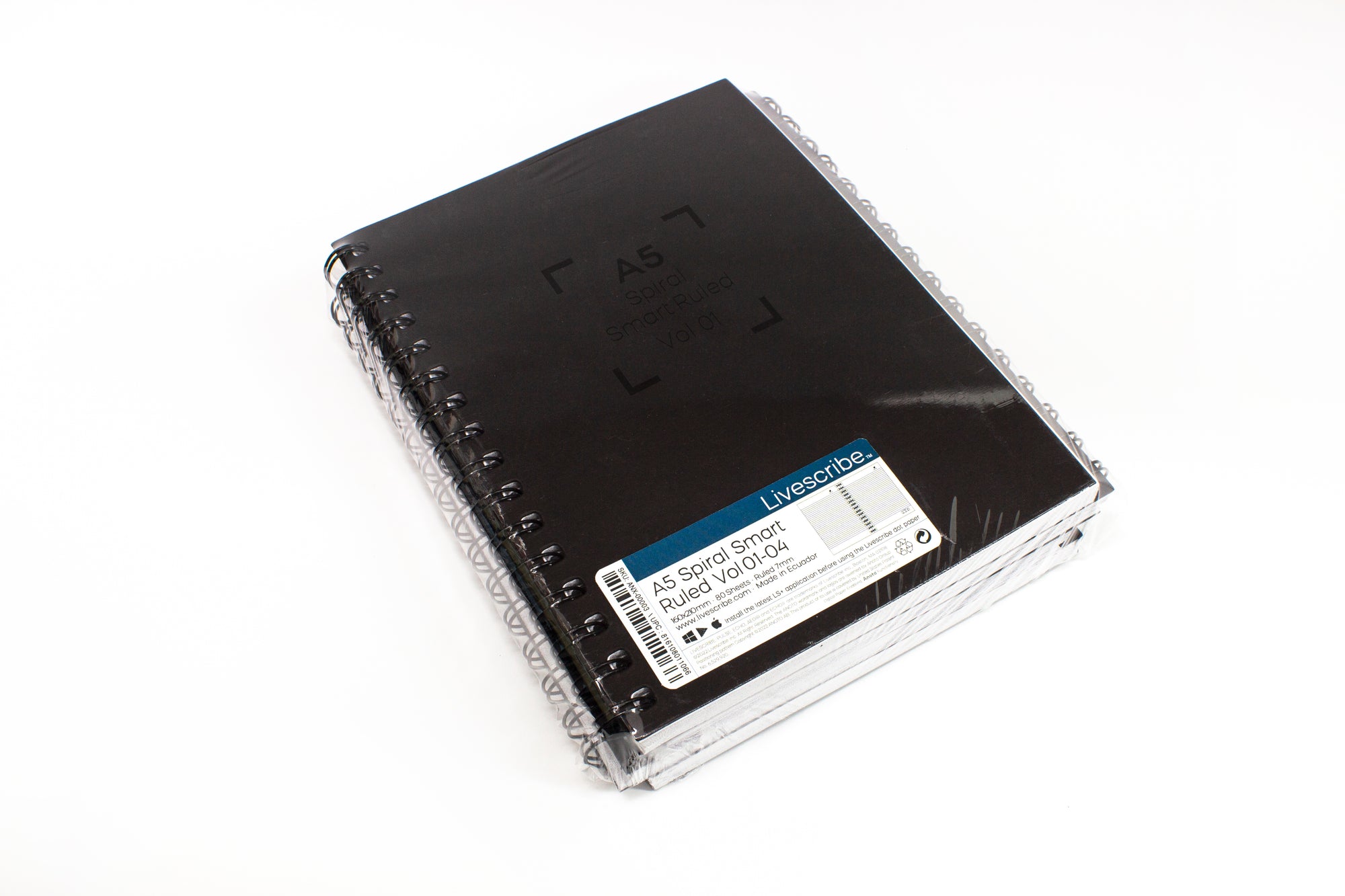 A5 Spiral Smart Ruled, 4-Pack (#1-4)